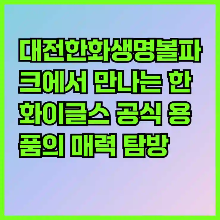 대전한화생명볼파크에서 만나는 한화이글스 공식 용품의 매력 탐방